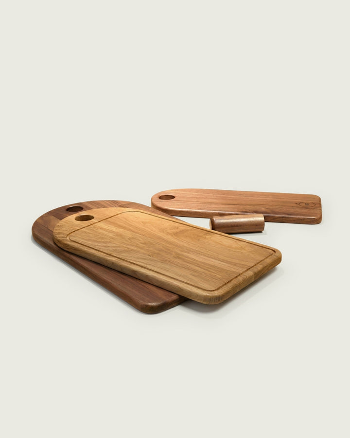Commune 10th Anniversary Cheese Board (Set of 3) Solid Walnut/Oak
