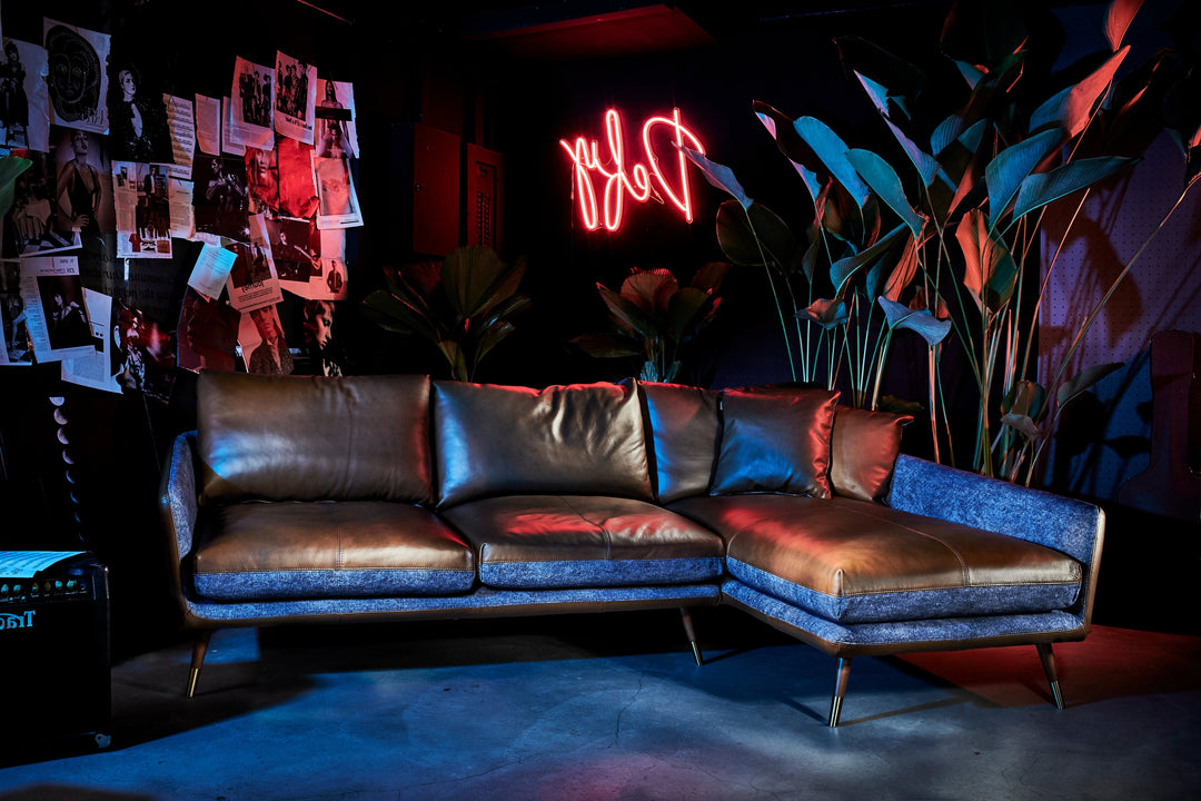 Volta Sofa 2L-Shape Chaise on Right (Mixed Upholstery)
