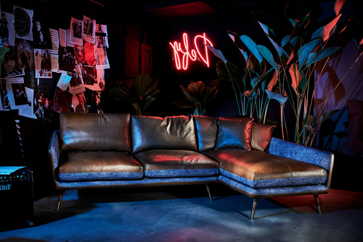 Volta Sofa 2L-Shape Chaise on Right (Mixed Upholstery)