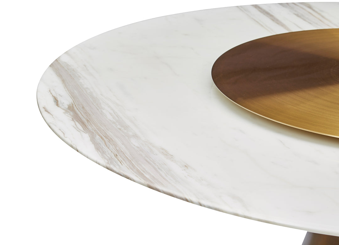 Cone Marble-Top Dining Table - Round
