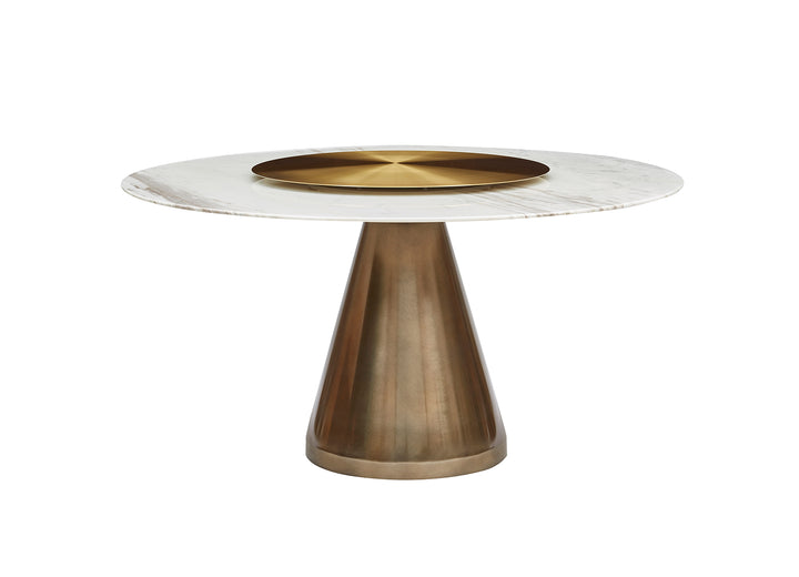 Cone Marble-Top Dining Table - Round