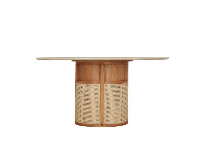 Siena Travertine-Top Dining Table