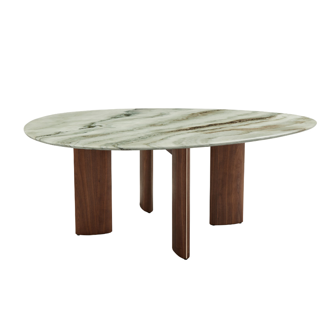 Dune Marble-Top Pebble Dining Table