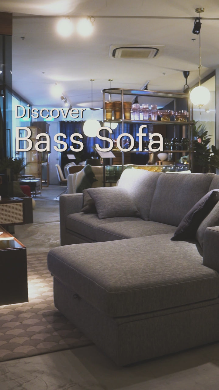 Bass Sofa 2.5L + Chaise Left W/Storage (Set)